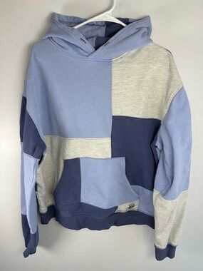 BDG Urban Outfitters Blue & Light Gray Pullover Hoodie Size Medium